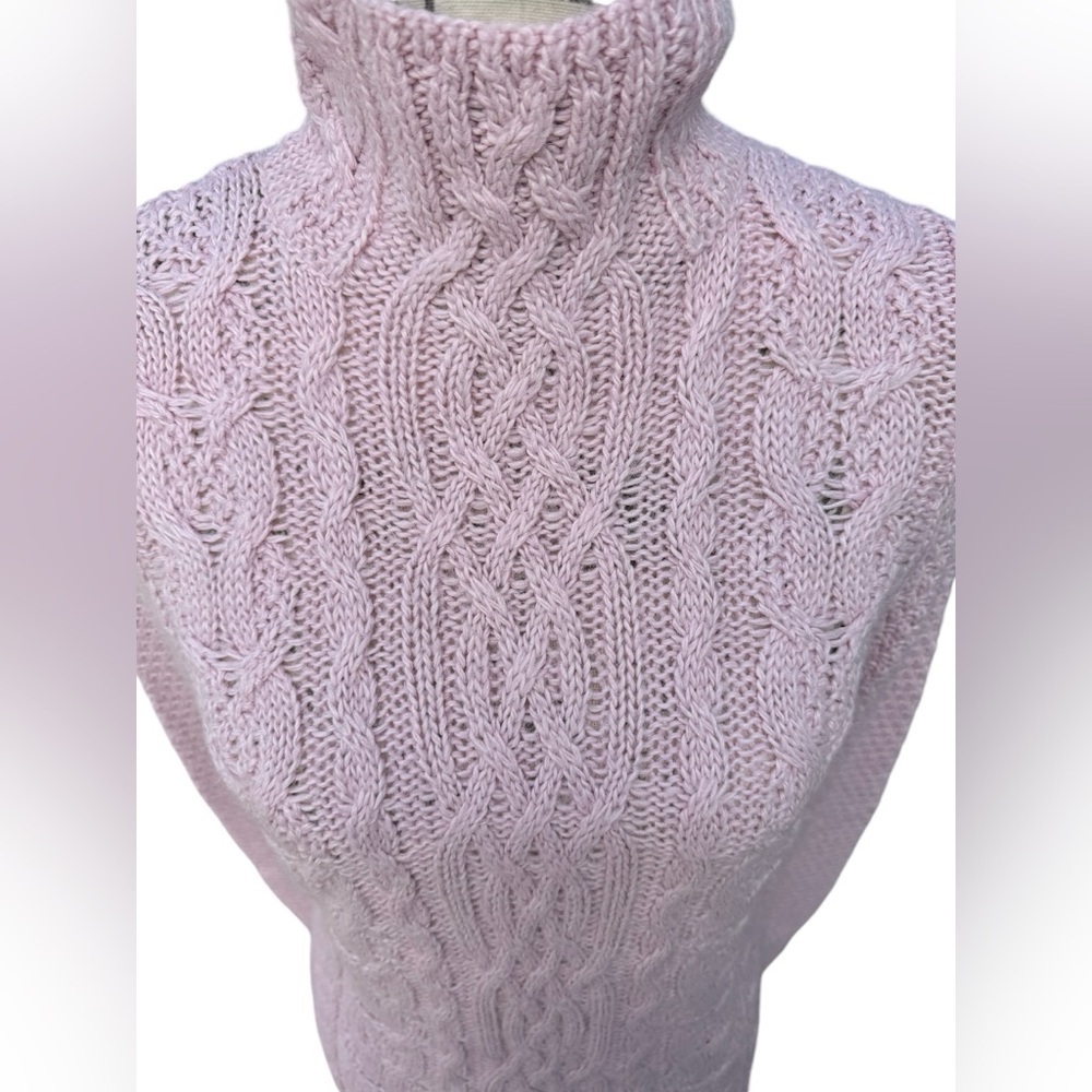 Lauren Ralph Lauren Sweater Mock Turtleneck Cable Knit Tunic Womens Size Medium - Picture 2 of 10